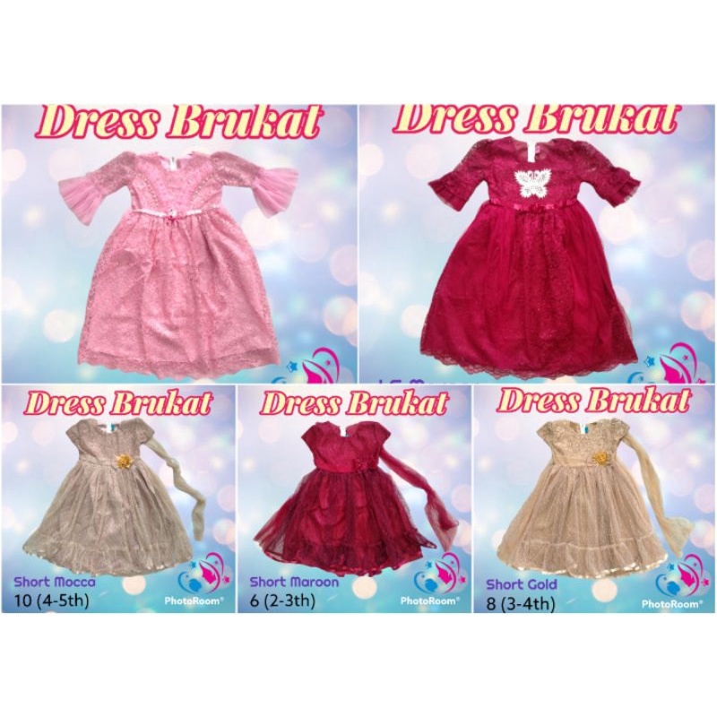 NFR✨DRESS BRUKAT PREMIUM Gaun Pesta Ultah Ulang Tahun Pernikahan Mewah Bagus Cantik Anak Perempuan 2
