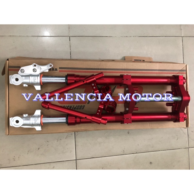 SEPAKET SHOCK DEPAN STANG JEPIT SATRIA F150 NUI X DELKEVIC - UPSIDE DOWN / USD SATRIA FU DOUBLE DISC