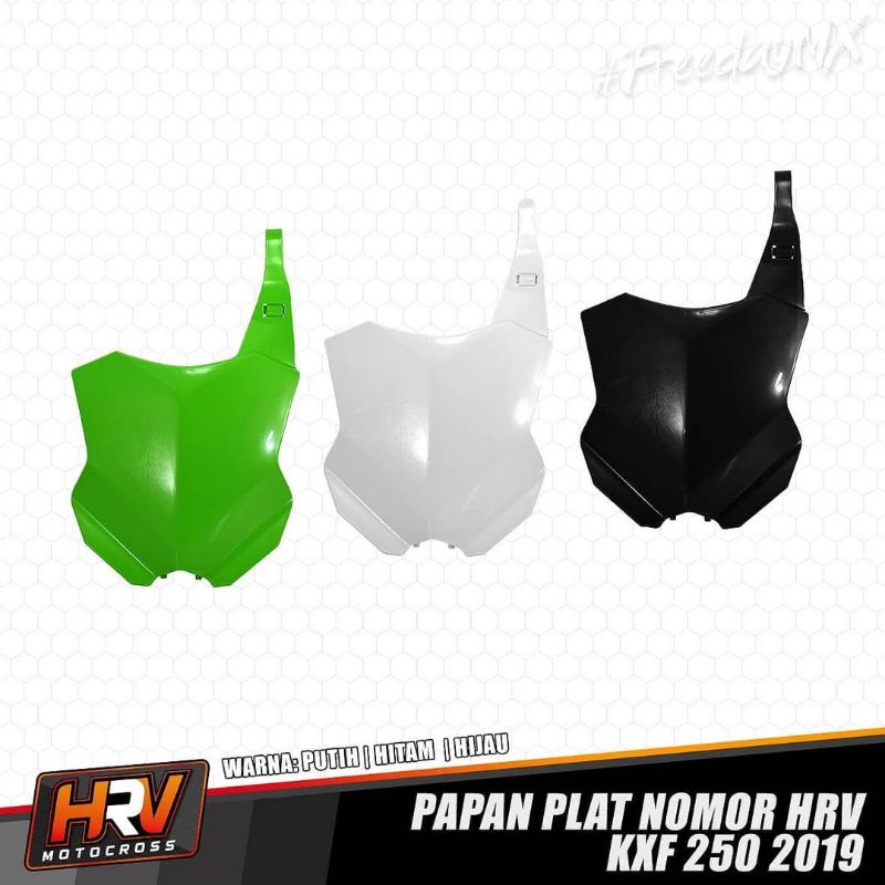 Plat Cover Papan Nomor Trail KXF KX 250 2019 HRV