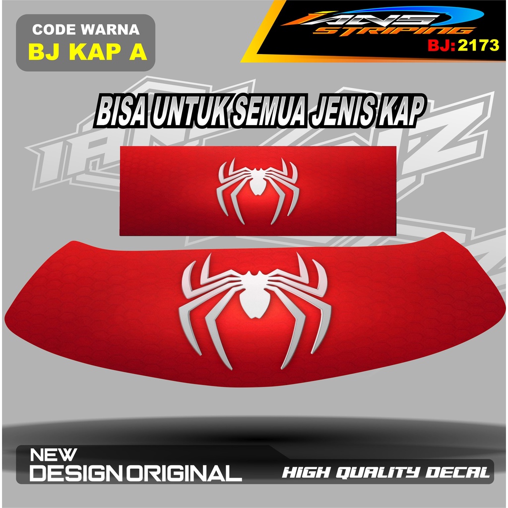 STIKER VARIASI KAP DEPAN MOBIL AVANZA / VARISAI KAP CUP DEPAN MOBIL XENIA / STIKER DECAL KAP DEPAN SPIDERMAN / STIKER MOBIL