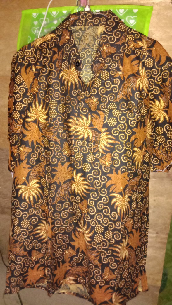 Batik Couple Keluarga Sania Ruffle Ori Ndoro Jowi Dnt Motif Rempel Kuning