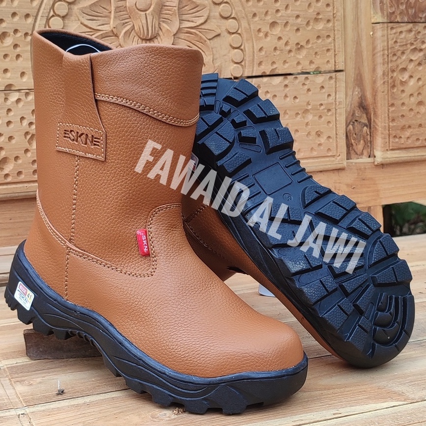 Sepatu Septi Safety Boots King SKN Terbaru Murah Keselamatan Kerja Pabrik Proyek Ujung besi