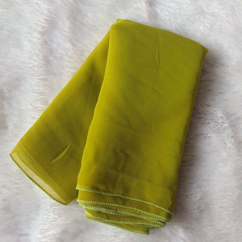 Selendang bali 2,5 m | Selendang crep cerah warna warni-Lime