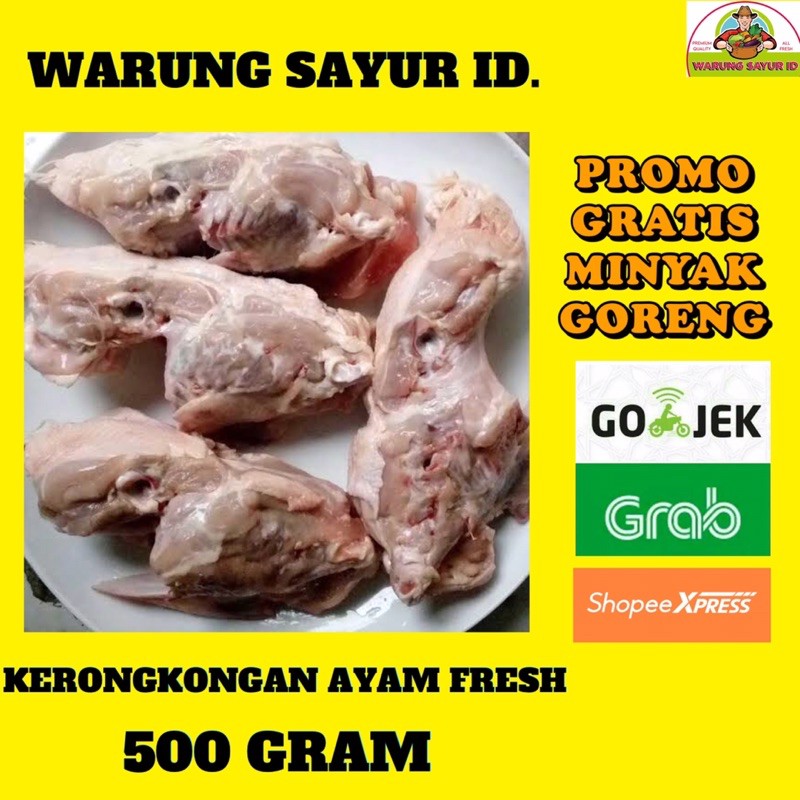 

KERONGKONGAN AYAM SEGAR 500 GRAM /BUKAN FROZEN