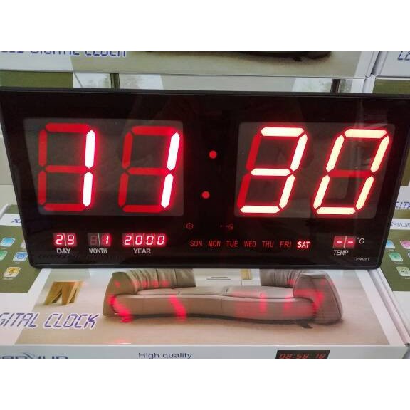 Jam Dinding Digital LED Meja LED Clock 4622-1 Merah