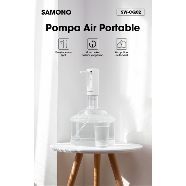 Samono SW-CQ02 Pompa Air Galon Dispenser Otomatis Water Pump Foldable  Praktis Smart Touch Sentuh Klik