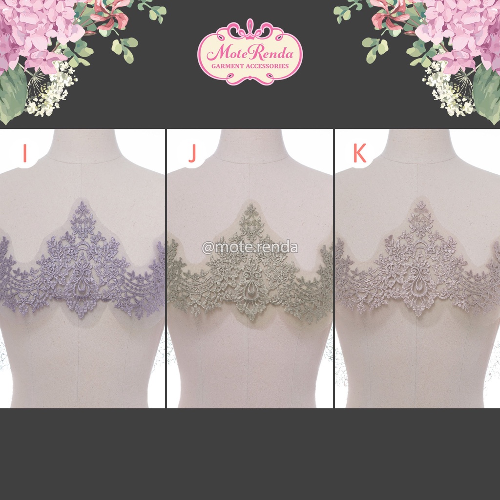 Renda lace premium (harga per 50cm), kode 5LKB1802