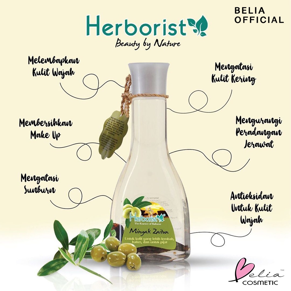 ❤ BELIA ❤ Herborist Minyak Zaitun Series | 75ml | 150ml | Olive Oil | Minyak Zaitun | Herboris