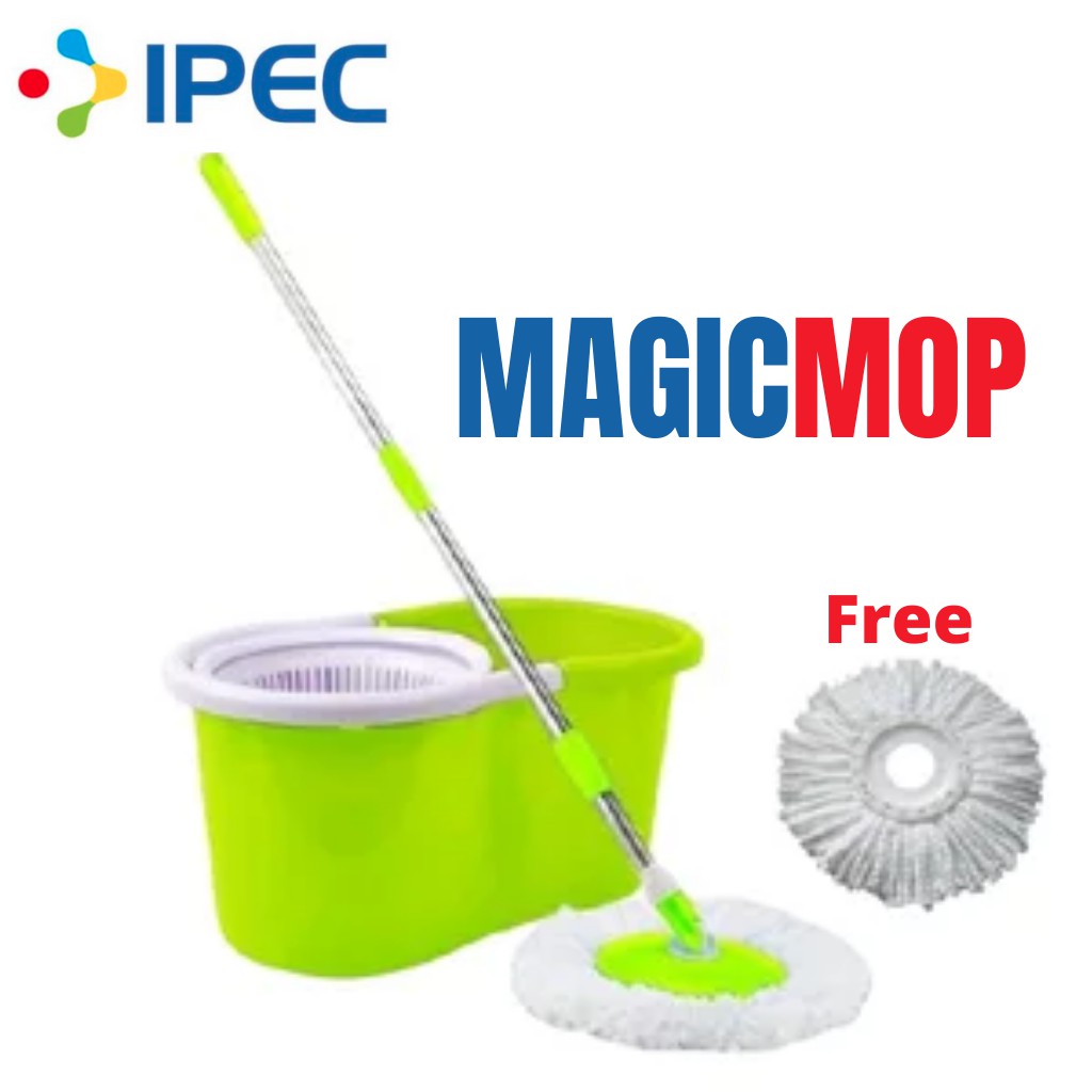 Alat Pel MAGIC MOP Free kain Refill - Alat Pel Praktis Magic Mop Spin Mop 613/ alat pel set murah 360 derajat