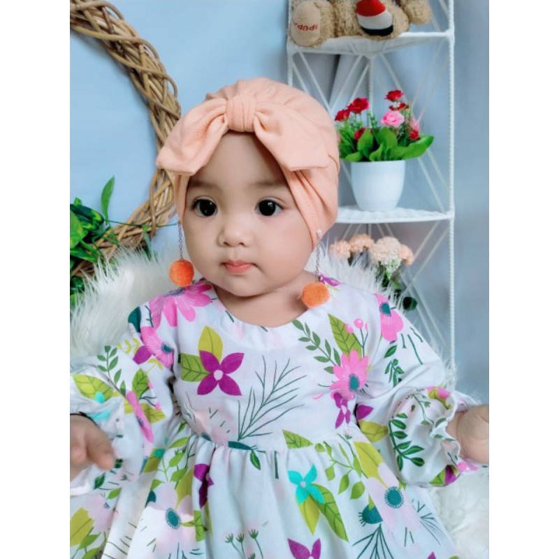 Turban Kelinci Pom-Pom | Turban Anak | Turban Bayi | Aksesoris Bayi dan Anak | BISA C.O.D