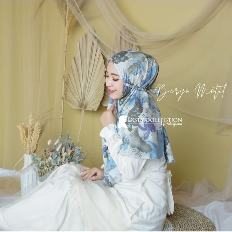 jilbab instan bergo motif A (free masker)