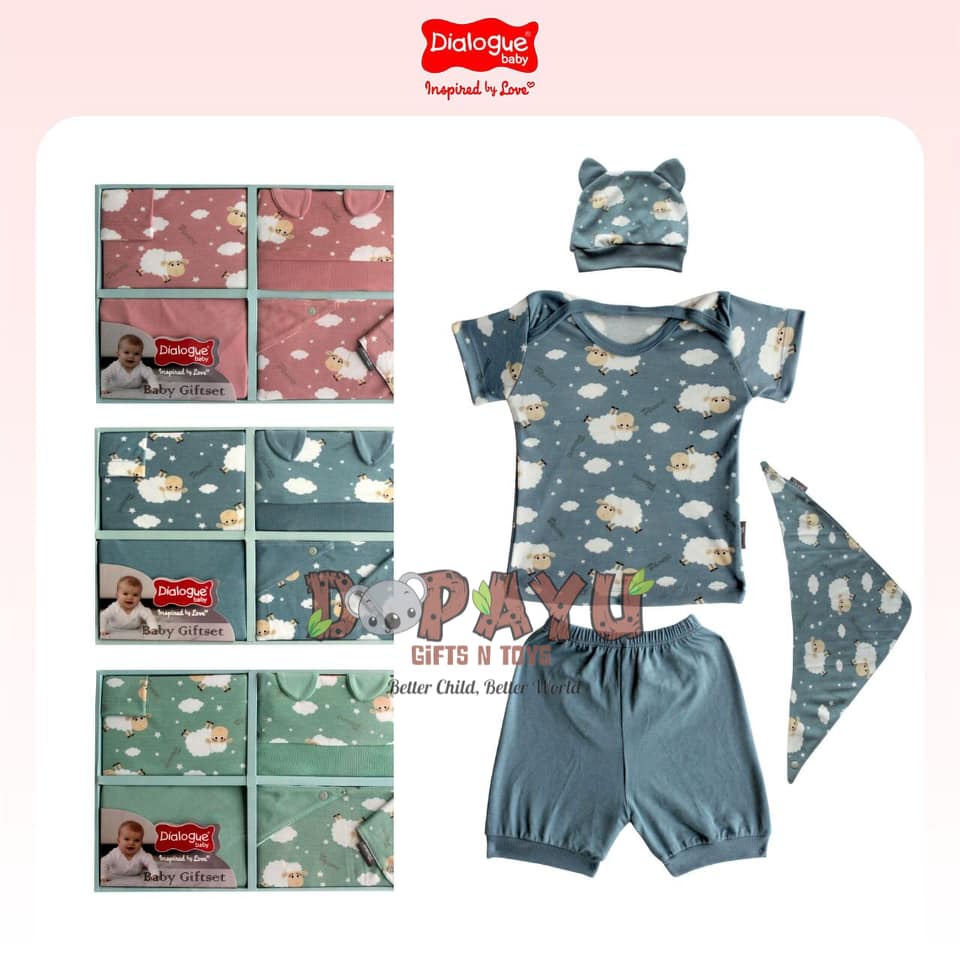 SET BAJU BAYI DIALOGUE BABY GIFT SET SHEEP 02 DLB2539