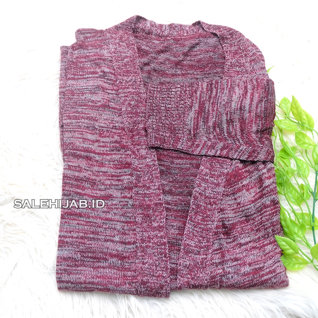 OVERSIZE CARDIGAN RAJUT TWIST PANJANG || LONG CARDI || CARDIGAN KNITWEAR TWIST PENDEK-PANJANG_MARUN