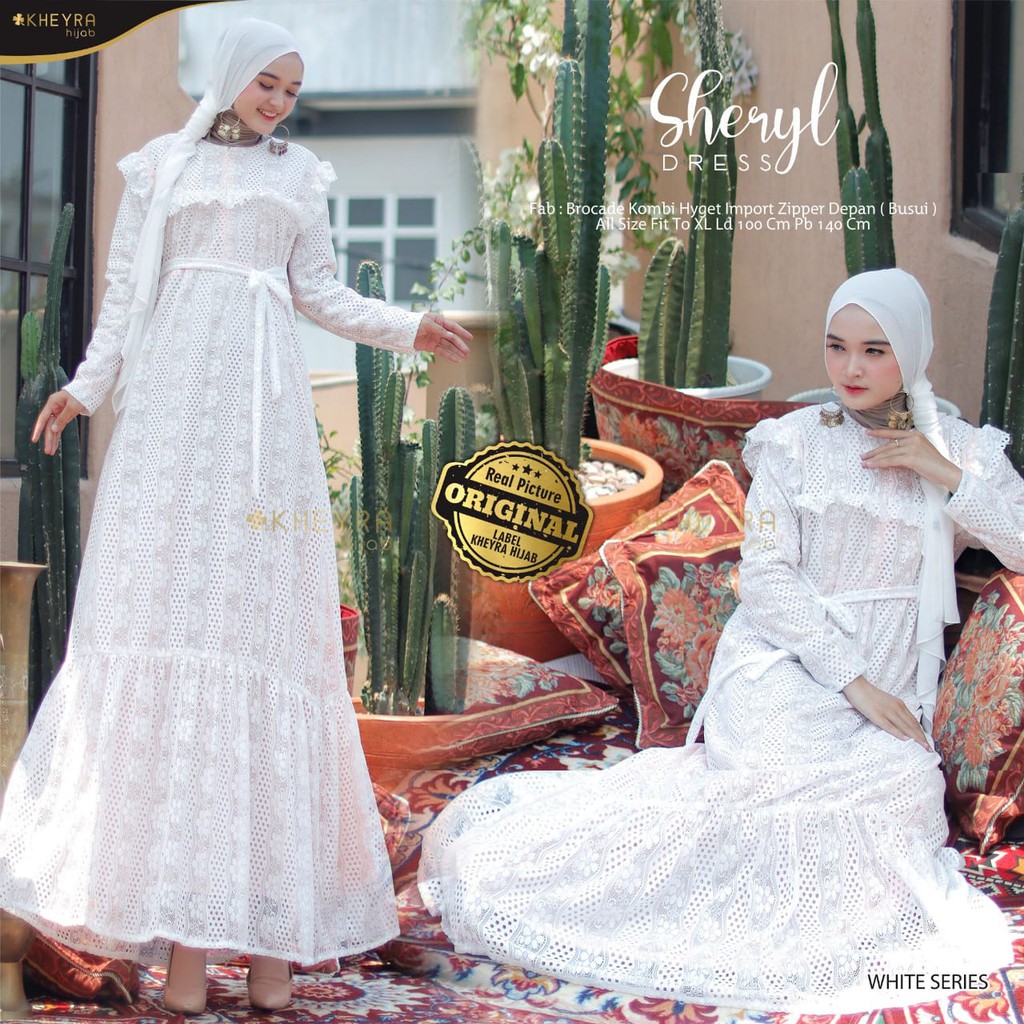 Dress brokat furing dress pesta muslim gamis brokat tile gamis pesta dress bridesmaid / Sheryl