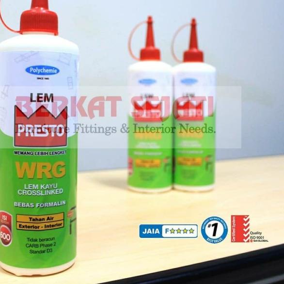 

♨ Lem Presto WRG Lem Kayu Exterior VENEER TAHAN AIR TRANSFER FOTO 600 GR ☈