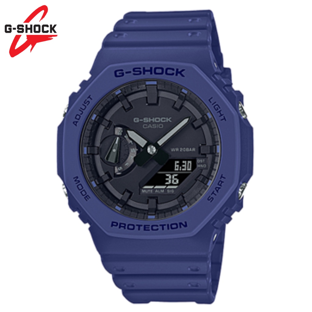 CASIO GSHOCK GA-2100 DUALTIME ANALOG DIGITAL BOX FULLSET - AUTOLIGHT