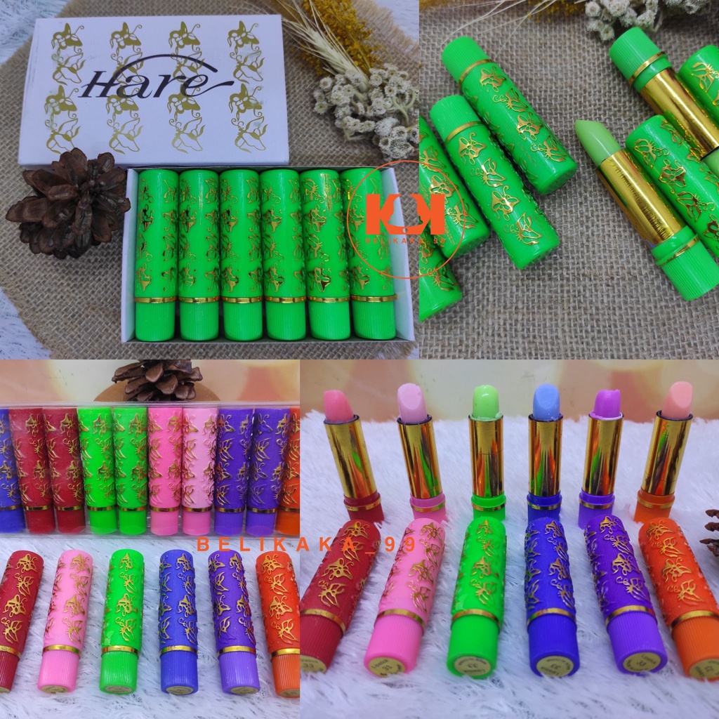 LIPSTIK HARE ARAB HIJAU DAN WARNA / LIPSTICK HARE ARAB / LIPSTIK ARAB HARE HIJAU / HARE HIJAU / HARE WARNA