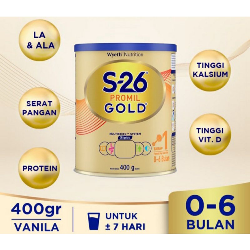 Susu S-26 Promil Gold tahap 1 0-6 Bulan