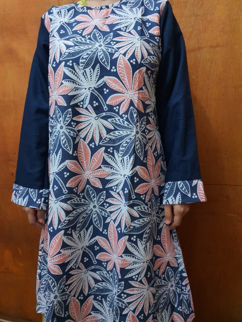 Batik Wanita Asj Sa Hrb026 Kenongo Kemeja Tosca Pendek