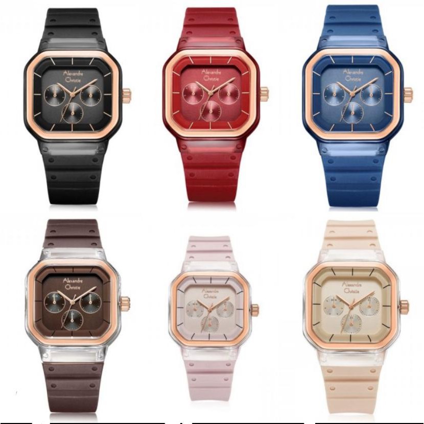 ALEXANDRE CHRISTIE 2811 KARET AC2811 JAM TANGAN CEWEK AC 2811 ORIGINAL GARANSI RESMI