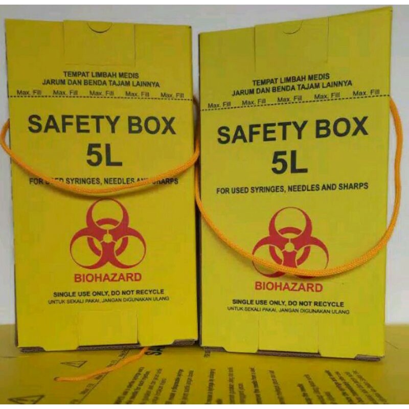 Jual Safety Box 5L Tempat Limbah Jarum Indonesia|Shopee Indonesia