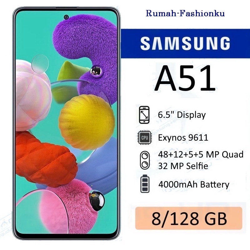 Samsung Galaxy A51 Ram 8/128 GB Second Mulus Full Set