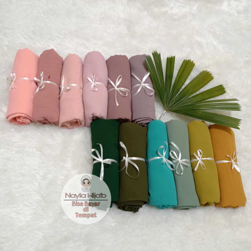 Jilbab Pashmina CERUTY BABYDOLL Hijab Pashmina Ceruty Terbaru Kerudung Pashmina Ceruty  Nayla Hijab