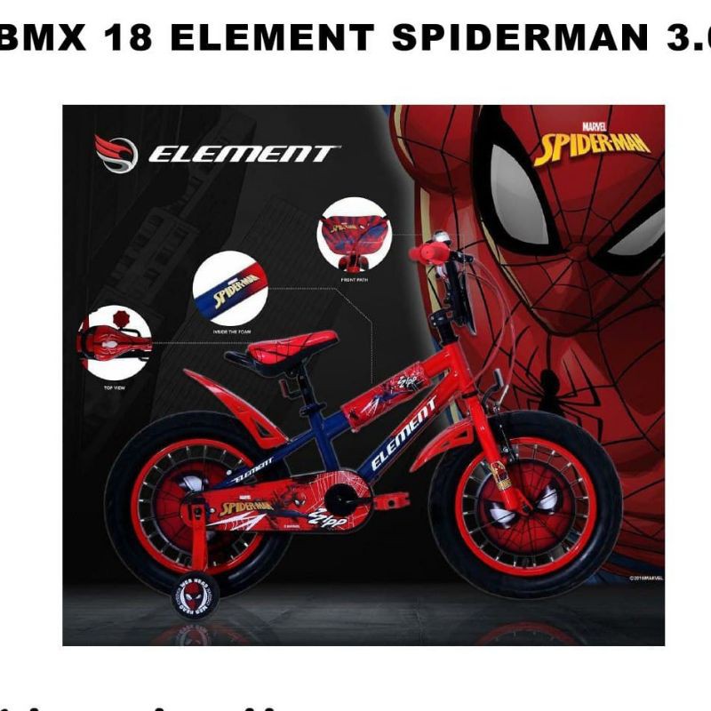 Sepeda BMX 18" Element Spiderman 3.0