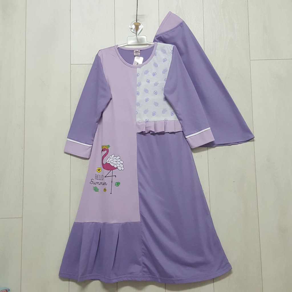 GAMIS KAOS ANAK  PEREMPUAN  JILBAB 789 7 9TAHUN KREASI  