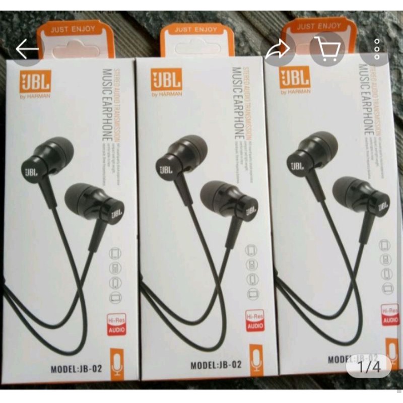 HEADSET JBL-JB 02 HARMAN MUSIC EARPHONE