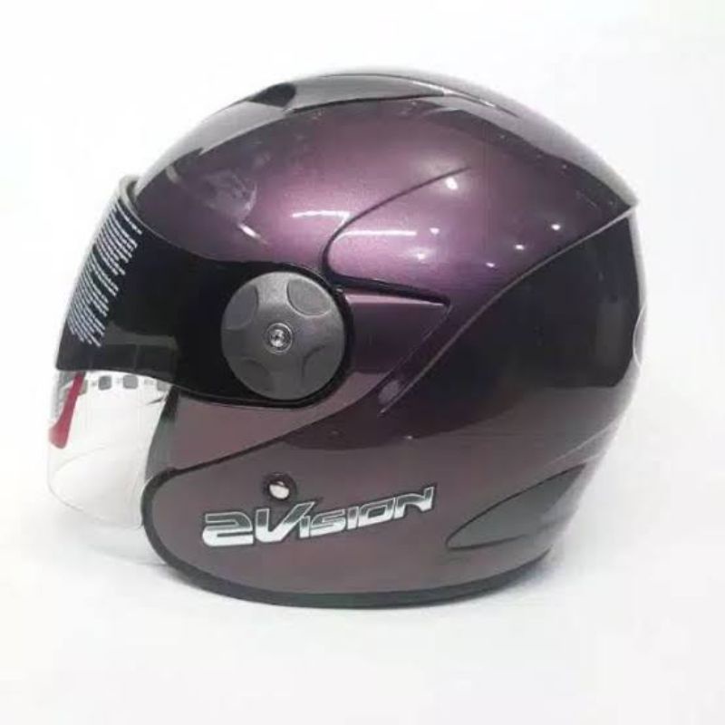 Helm kyt 2 vision solid halpace-Ungu