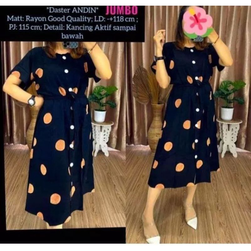 Midi Dress Series / Daster Andin Ikatan Cinta Motif Polkadot Viral