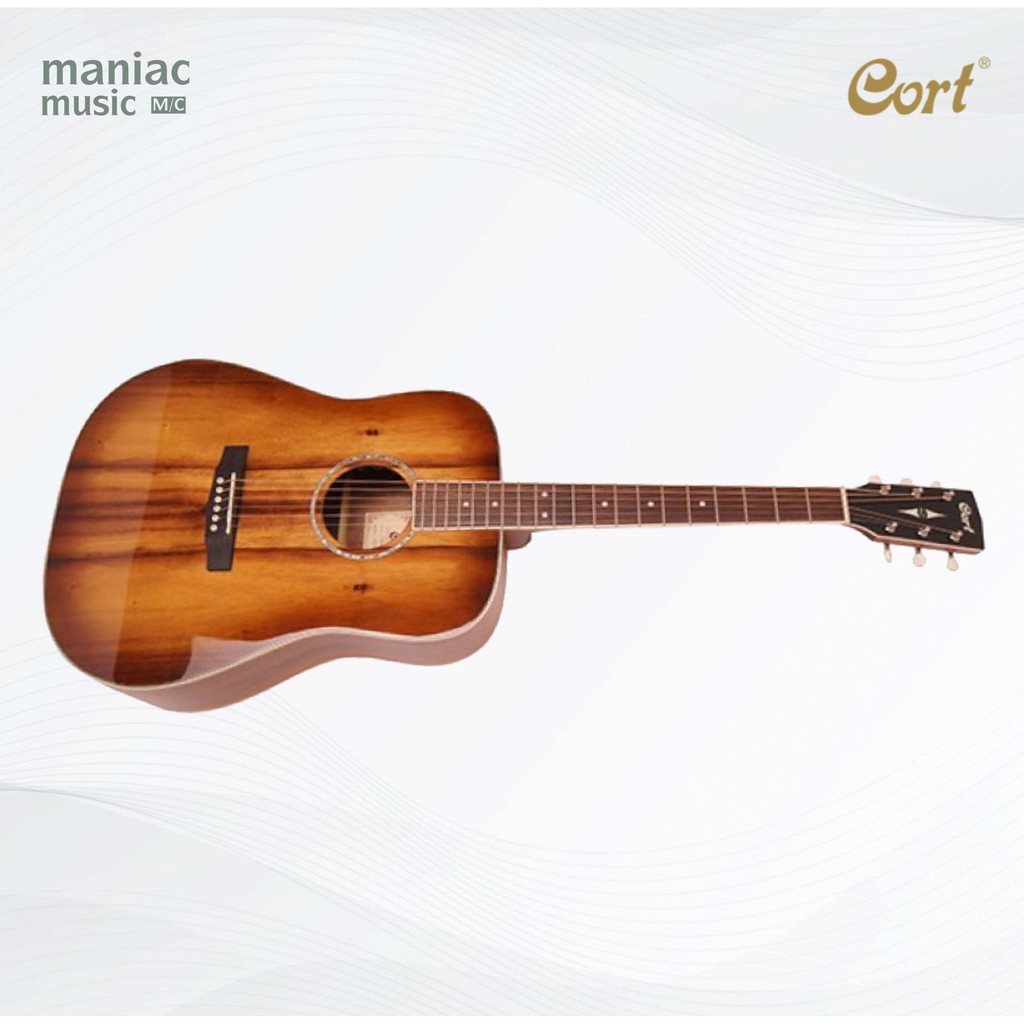 Cort AD890E KOA NAT - Gitar Akustik Elektrik. Natural. 20 Fret. With Pickup