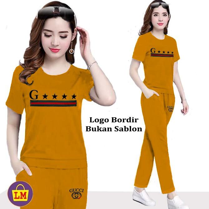 Lm 64115 Setelan Enjoy Baju Setelan Training Lengan Pendek Jumbo Xxl