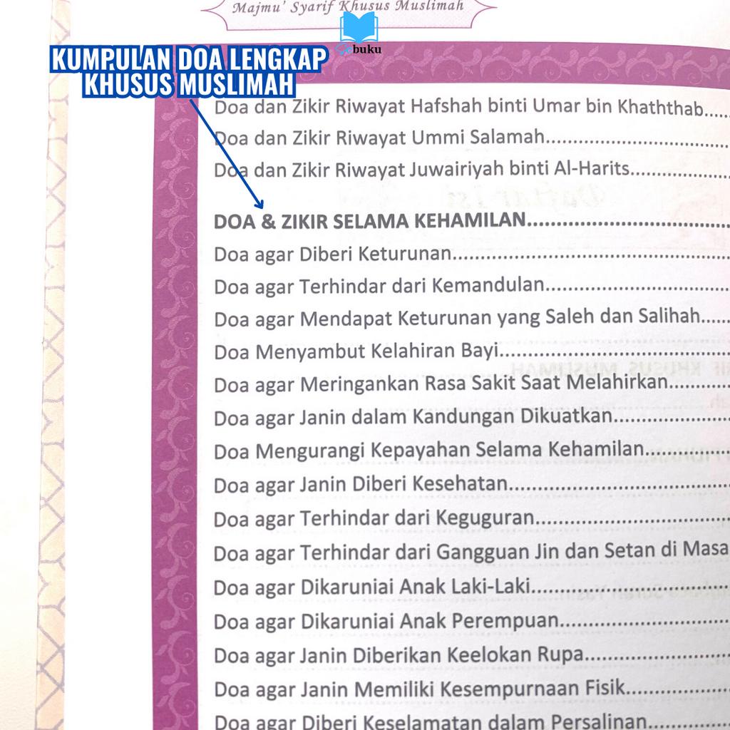 Siap Kirim Majmu Syarif Khusus Muslimah Bonus Tasbih &amp; Kitab Dzikir Pagi Sore