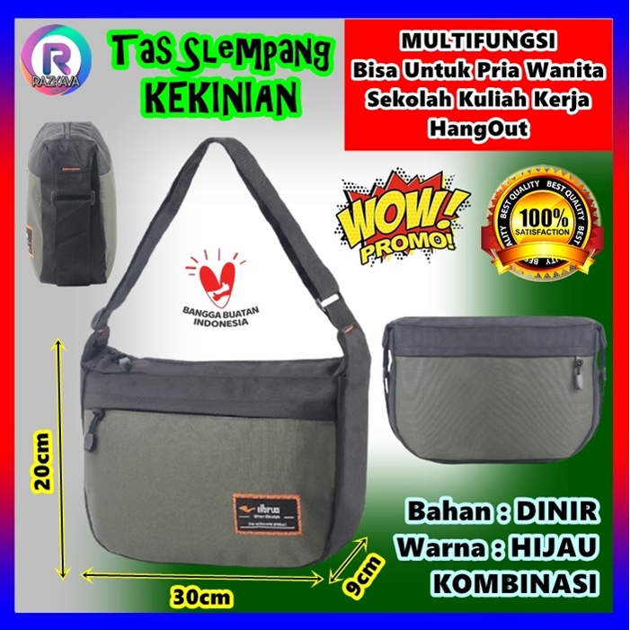 Tas Samping Pria Wanita Salempang Slempang Selendang Sandang Sekolah Kuliah Kerja Cowok Cewek Distro