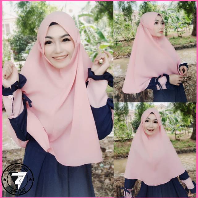 Hijab Bergo Maryam Diamond Italiano - BABY PINK