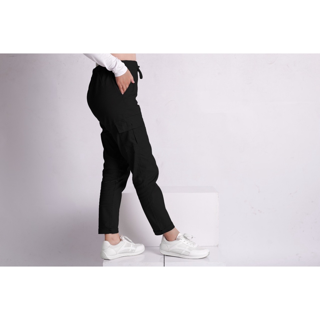 Celana baggy pants Kargo Wanita L.Co bahan kantor Wanita Baggy Pants