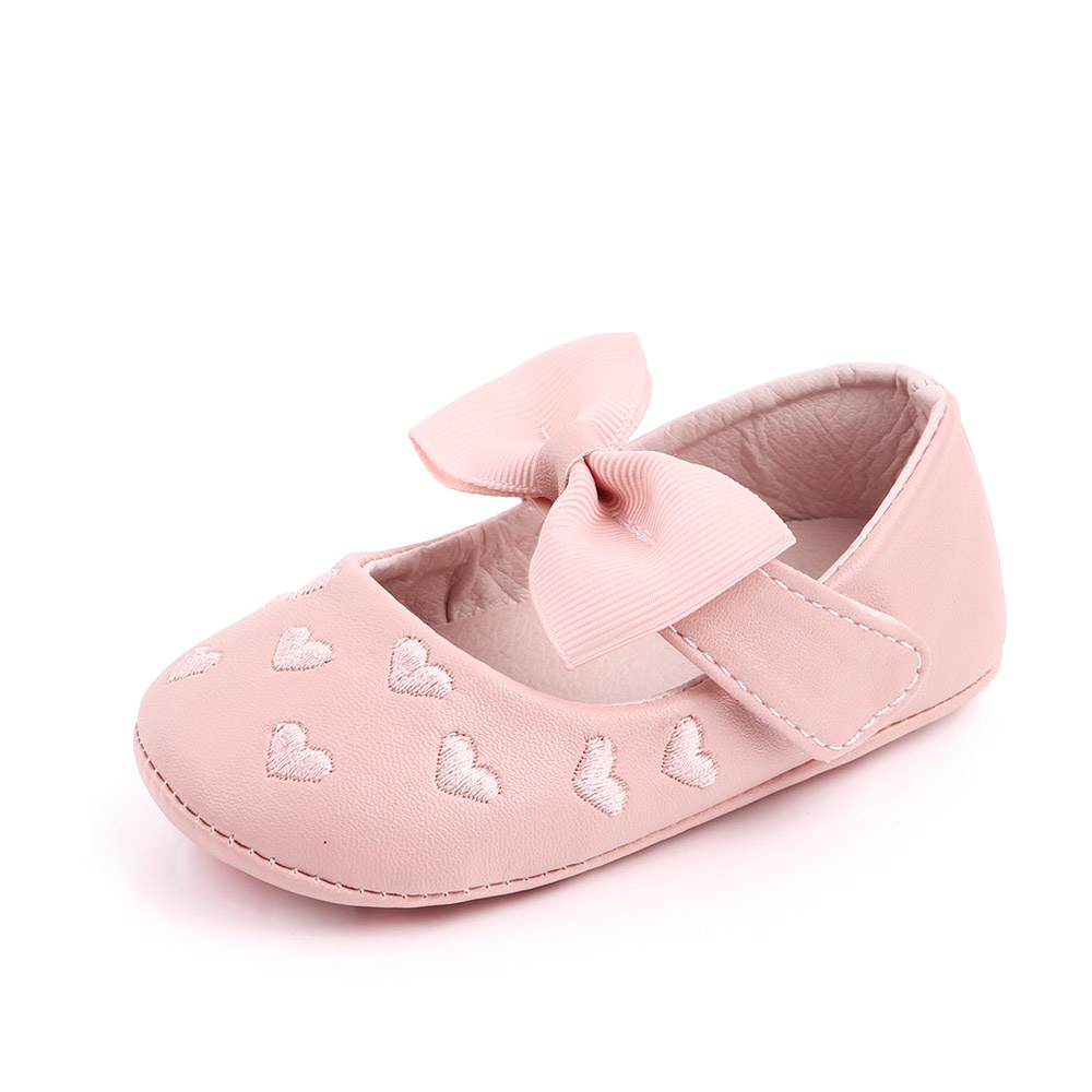 Sepatu Bayi Perempuan - Sepatu Flat Prewalker Baby Shoes S1027 Pink