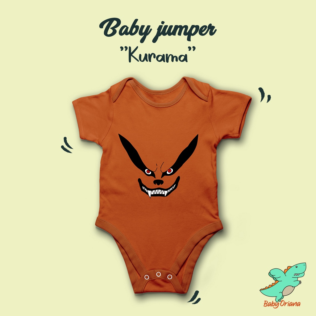 Romper Jumper Bodysuit Bayi Baby Anime Naruto Kurama  Umur Dari 0 - 12 Bulan