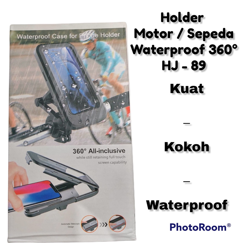 HJ-89 HM-18 Holder Motor Sepeda Waterproof 360 Derajat Rotation Dudukan Handphone