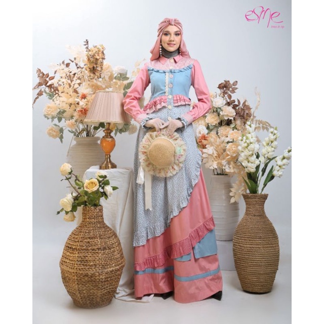 ESME Monochrome Calandra / Casual Dress / Gamis Branded Wanita / Moslem Wear / Holwa Fashion