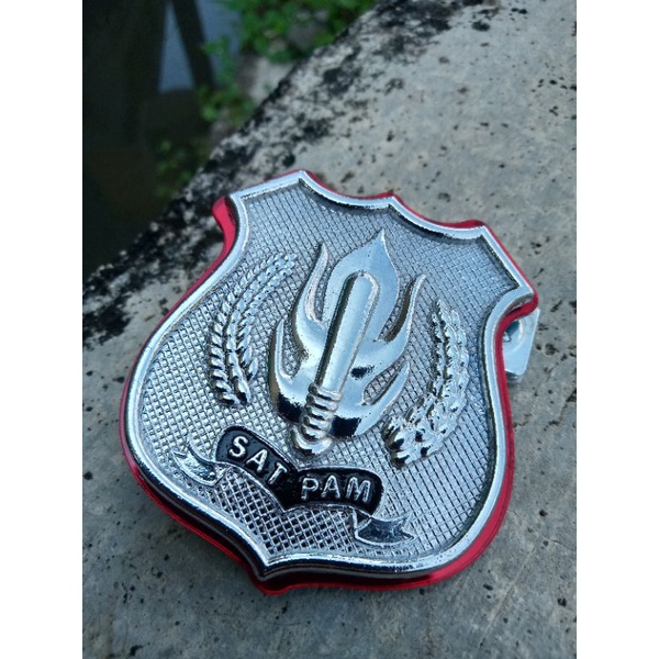 pin lencana kewenangan akrilik magnet satpam