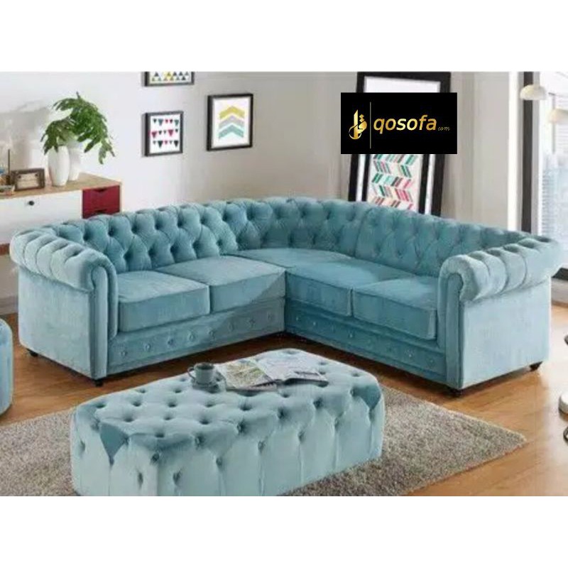 sofa chesterfield Murah L Sudut