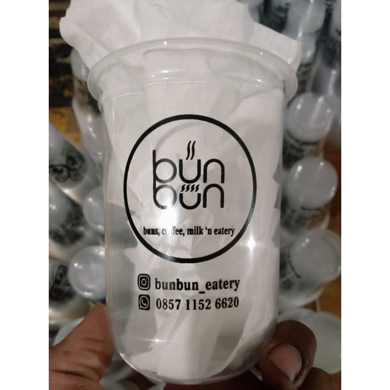 Sablon Gelas Oval 16 Oz 8 gram / Printing Cup oval 1.000pcs