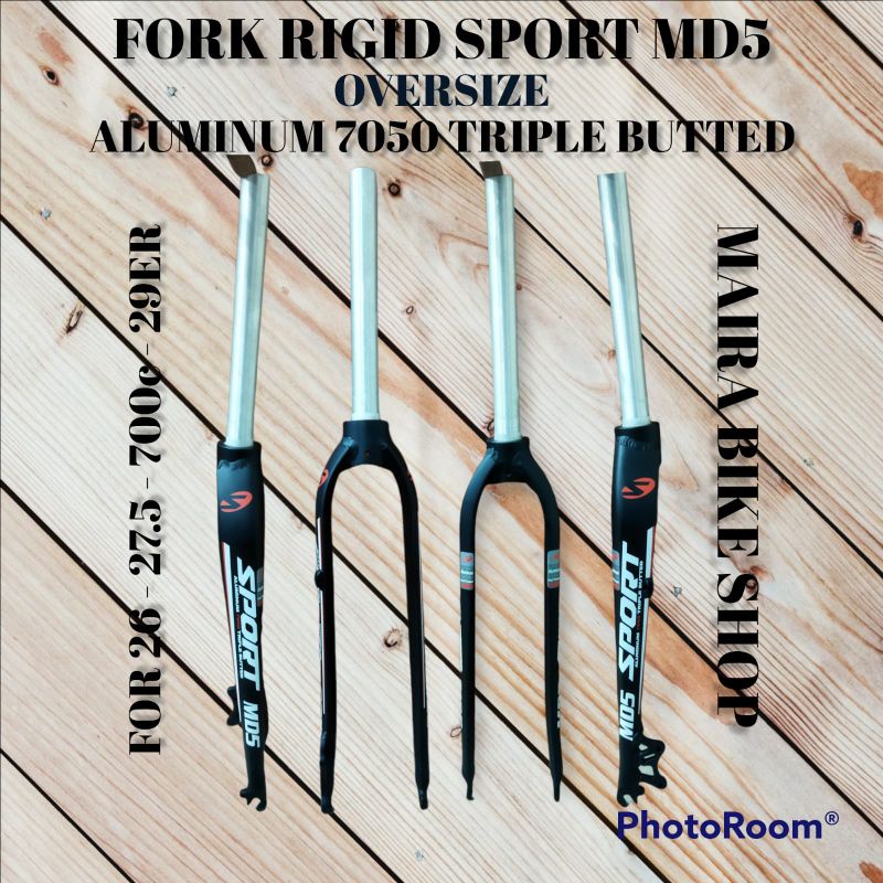 FORK GARPU RIGID SEPEDA MTB GRAVEL HYBRID ALLOY BISA UNTUK 26 27.5 700 29 INCH Cakram Disk Brake Not