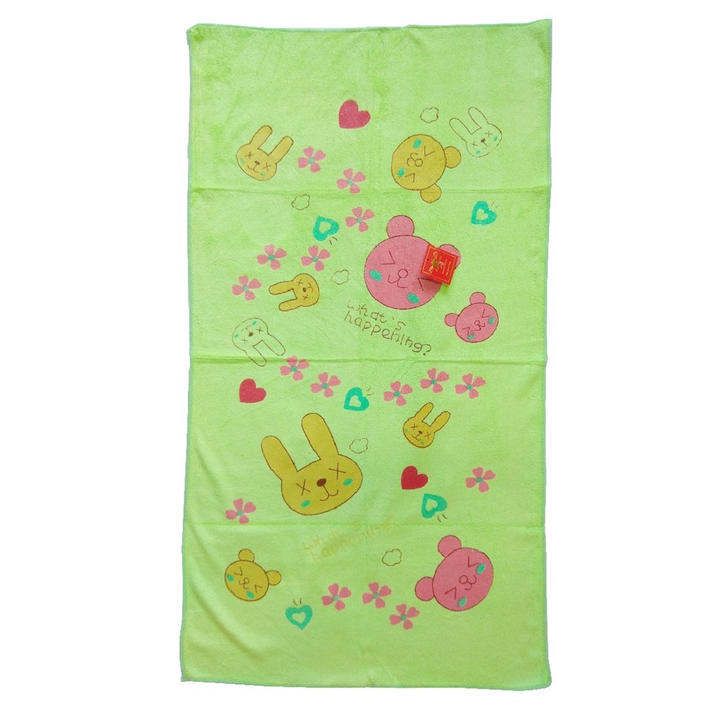 HANDUK MANDI BESAR BAYI ANAK DRAGONFLY UKURAN 70X140CM / KAIN MICROFIBER LEMBUT HALUS