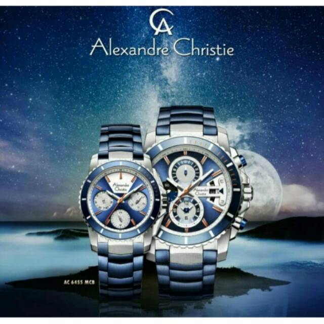 Jam tangan couple alexandre christie ac 6455 original
