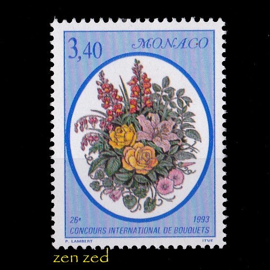 

0111` Perangko Monaco 1993 Monte Carlo Flower Show 1v Mnh
