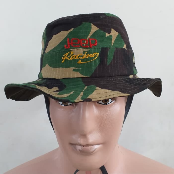 Topi Rimba Keplek/ Topi Berkebun Remaja Dewasa Loreng ABRI Army